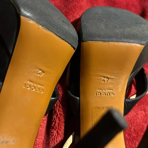 Gucci Pony hair printed stilettos  heels sandals Sz 10 - Picture 6 of 17